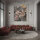 Fototapete Walls by Patel 4 m x 2,7 m Blumen Grau Rosa  Raum 3