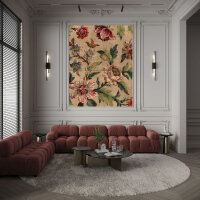 Fototapete Walls by Patel 4 m x 2,7 m Blumen Braun Grün Rot Raum 3