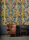 Fototapete Walls by Patel 4 m x 2,7 m Blumen Türkis Gold  Raum 4