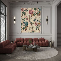 Fototapete Walls by Patel 4 m x 2,7 m Blumen Beige Grün  Raum 4