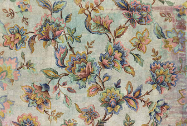 Fototapete Walls by Patel 4 m x 2,7 m Blumen Hellblau   Raum 1