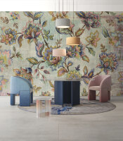 Fototapete Walls by Patel 4 m x 2,7 m Blumen Hellblau...