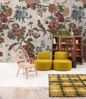 Fototapete Walls by Patel 4 m x 2,7 m Blumen Creme Rot...