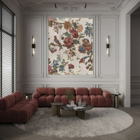 Fototapete Walls by Patel 4 m x 2,7 m Blumen Creme Rot  Raum 4