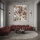 Fototapete Walls by Patel 4 m x 2,7 m Blumen Creme Rot  Raum 4