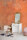 Fototapete Walls by Patel 4 m x 2,7 m Betonoptik Orange   Raum 2