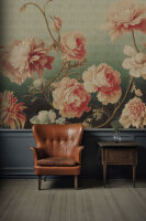 Fototapete Walls by Patel 4 m x 2,7 m Blumen Grün Rosa  Raum 4
