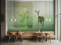 Fototapete Walls by Patel 4 m x 2,7 m Reh Grün Beige  Raum 4