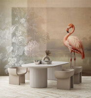 Fototapete Walls by Patel 4 m x 2,7 m Flamingo Beige Rosa  Raum 3