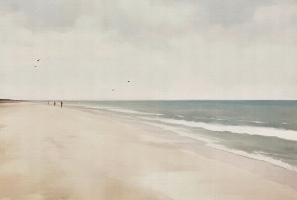 Fototapete Walls by Patel 4 m x 2,7 m Strand Beige Blau  Raum 1