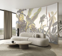 Fototapete Walls by Patel 4 m x 2,7 m Pflanzen Grün Creme  Raum 2
