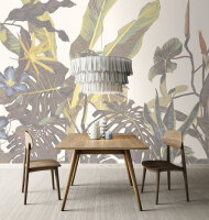 Fototapete Walls by Patel 4 m x 2,7 m Pflanzen Grün Creme  Raum 5