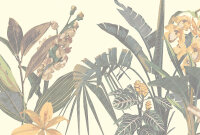 Fototapete Walls by Patel 4 m x 2,7 m Blumen Grün...