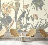 Fototapete Walls by Patel 4 m x 2,7 m Blumen Grün...