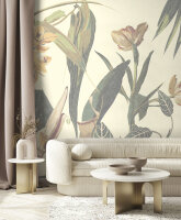 Fototapete Walls by Patel 4 m x 2,7 m Blumen Grün Creme  Raum 4