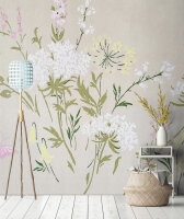 Fototapete Walls by Patel 4 m x 2,7 m Blumen Beige...