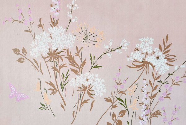 Fototapete Walls by Patel 4 m x 2,7 m Blumen Rosa Braun  Raum 1