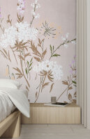 Fototapete Walls by Patel 4 m x 2,7 m Blumen Rosa Braun...
