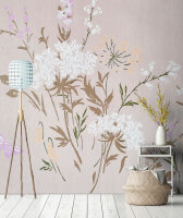 Fototapete Walls by Patel 4 m x 2,7 m Blumen Rosa Braun  Raum 3