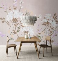 Fototapete Walls by Patel 4 m x 2,7 m Blumen Rosa Braun  Raum 4
