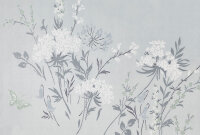 Fototapete Walls by Patel 4 m x 2,7 m Blumen Blau Grau...