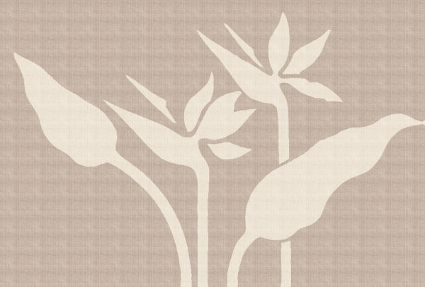Fototapete Walls by Patel 4 m x 2,7 m Pflanzen Braun Creme  Raum 1