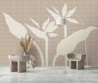 Fototapete Walls by Patel 4 m x 2,7 m Pflanzen Braun Creme  Raum 4