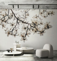 Fototapete Walls by Patel 4 m x 2,7 m Blüten Creme...