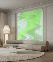 Fototapete Walls by Patel 4 m x 2,7 m Abstrakt Grün Grau  Raum 3