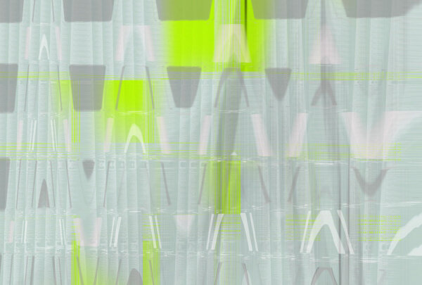 Fototapete Walls by Patel 4 m x 2,7 m Abstrakt Grau Grün  Raum 1
