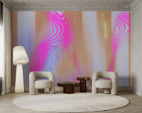 Fototapete Walls by Patel 4 m x 2,7 m Abstrakt Pink Braun Grau Raum 3