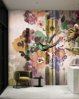 Fototapete Walls by Patel 4 m x 2,7 m Kolibris Rosa Grün  Raum 4
