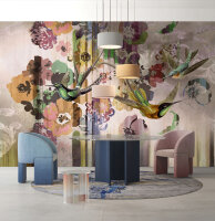 Fototapete Walls by Patel 4 m x 2,7 m Kolibris Rosa Grün  Raum 5
