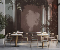 Fototapete Walls by Patel 4 m x 2,7 m Säulen Braun Rosa  Raum 4