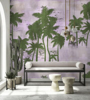 Fototapete Walls by Patel 4 m x 2,7 m Palmen Lila...