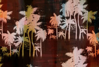Fototapete Walls by Patel 4 m x 2,7 m Palmen Dunkelrot...