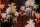 Fototapete Walls by Patel 4 m x 2,7 m Palmen Dunkelrot Orange  Raum 1
