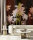Fototapete Walls by Patel 4 m x 2,7 m Palmen Dunkelrot Orange  Raum 4