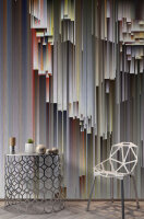 Fototapete Walls by Patel 4 m x 2,7 m 3D Grau Lila  Raum 2