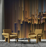 Fototapete Walls by Patel 4 m x 2,7 m 3D Braun Gelb  Raum 2