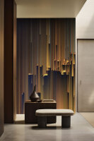 Fototapete Walls by Patel 4 m x 2,7 m 3D Braun Gelb  Raum 3