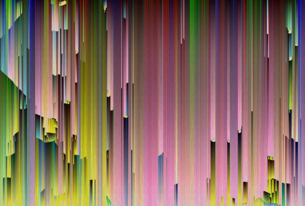 Fototapete Walls by Patel 4 m x 2,7 m 3D Pink Grün  Raum 1