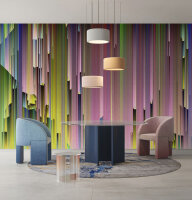 Fototapete Walls by Patel 4 m x 2,7 m 3D Pink Grün...