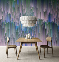 Fototapete Walls by Patel 4 m x 2,7 m 3D Blau Lila  Raum 3