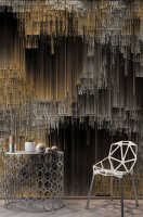Fototapete Walls by Patel 4 m x 2,7 m 3D Braun Schwarz  Raum 3