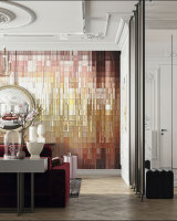 Fototapete Walls by Patel 4 m x 2,7 m 3D Rosa Gelb  Raum 2
