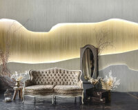 Fototapete Walls by Patel 4 m x 2,7 m Abstrakt Gold Grau  Raum 4