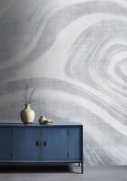 Fototapete Walls by Patel 4 m x 2,7 m Abstrakt Blau Grau  Raum 4