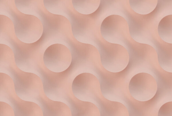 Fototapete Walls by Patel 4 m x 2,7 m Kreise Rosa   Raum 1