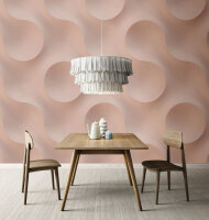 Fototapete Walls by Patel 4 m x 2,7 m Kreise Rosa   Raum 4